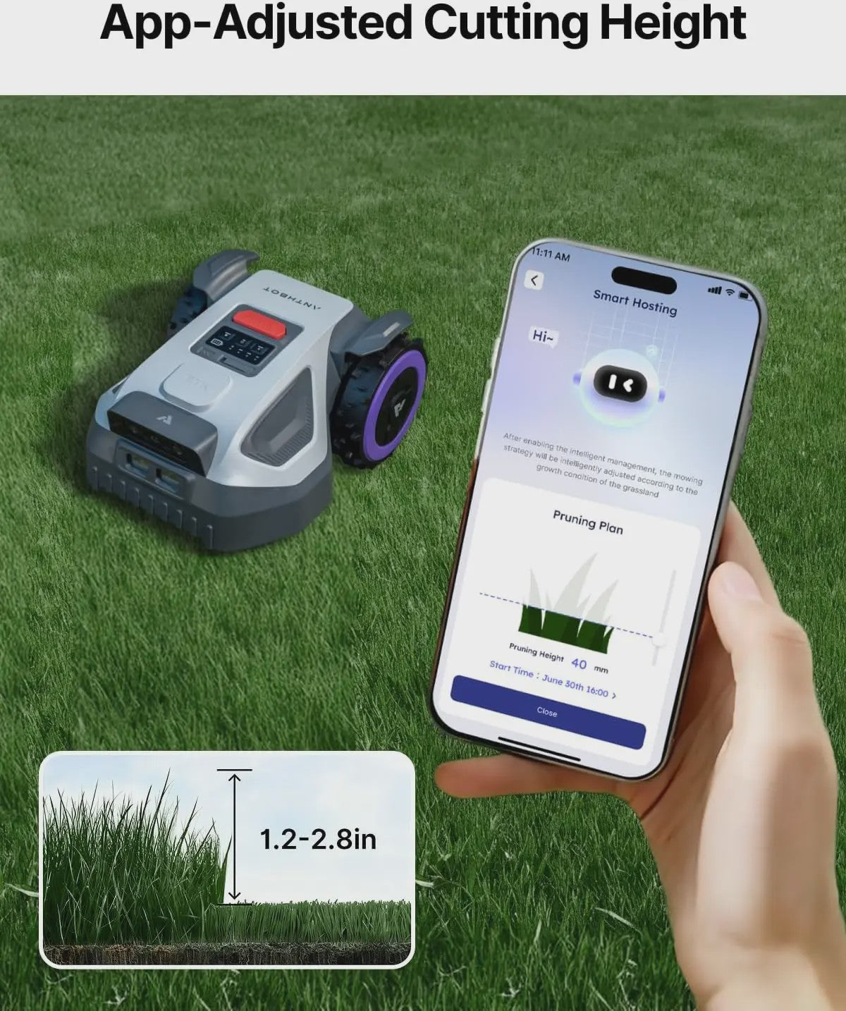 ANTHBOT M9 Robotmaaier: Draadloze RTK+Vision grasmaaier met AI, app-bediening en multi-zone mapping