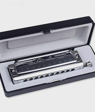 Professionele Chromatische Mondharmonica C - 10 Gaten, 40 Tonen