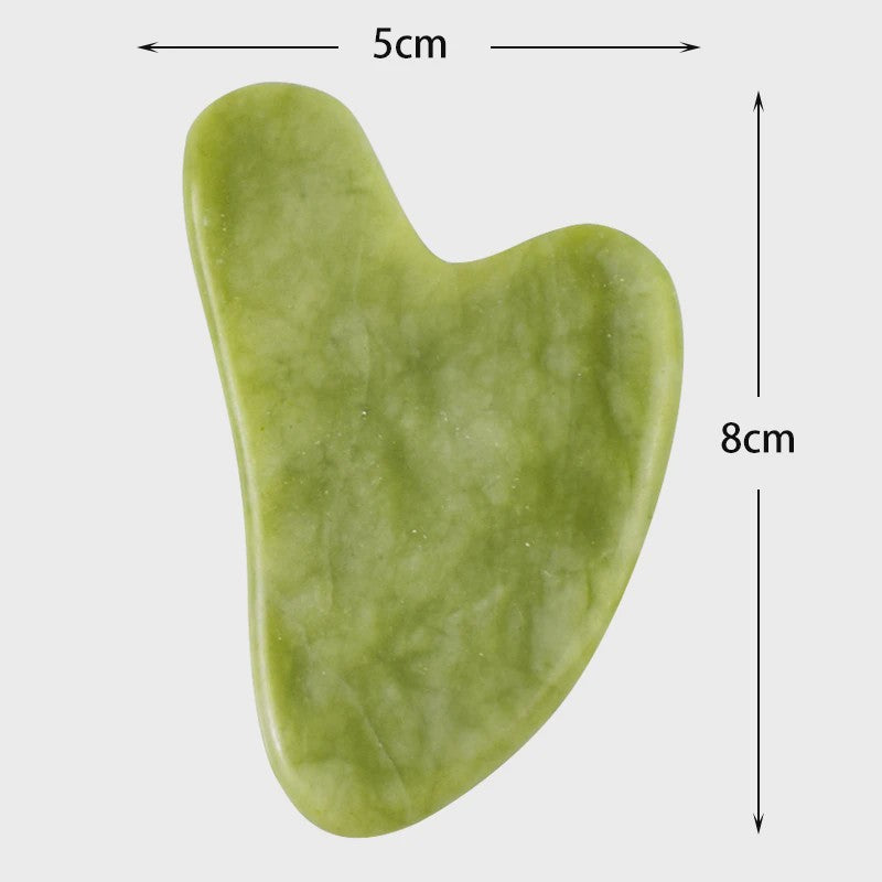 Natuurlijke Jade Gua Sha Schraper & Roller voor Gezichtsmassage - Verstevigende Huidverzorging