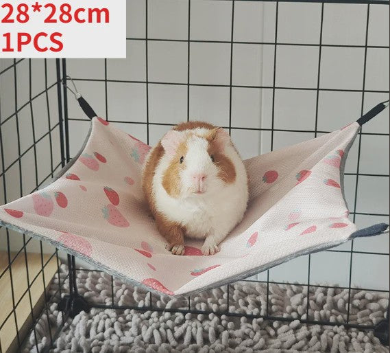 Ademende Zomerhangmat voor Kleine Huisdieren - IJszijde & Kristalfluweel