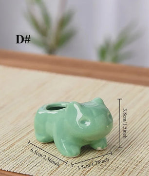 Schattige Keramische Mini Bloempot voor Succulenten & Kleine Plantjes - Leuk voor Huis & Tuin