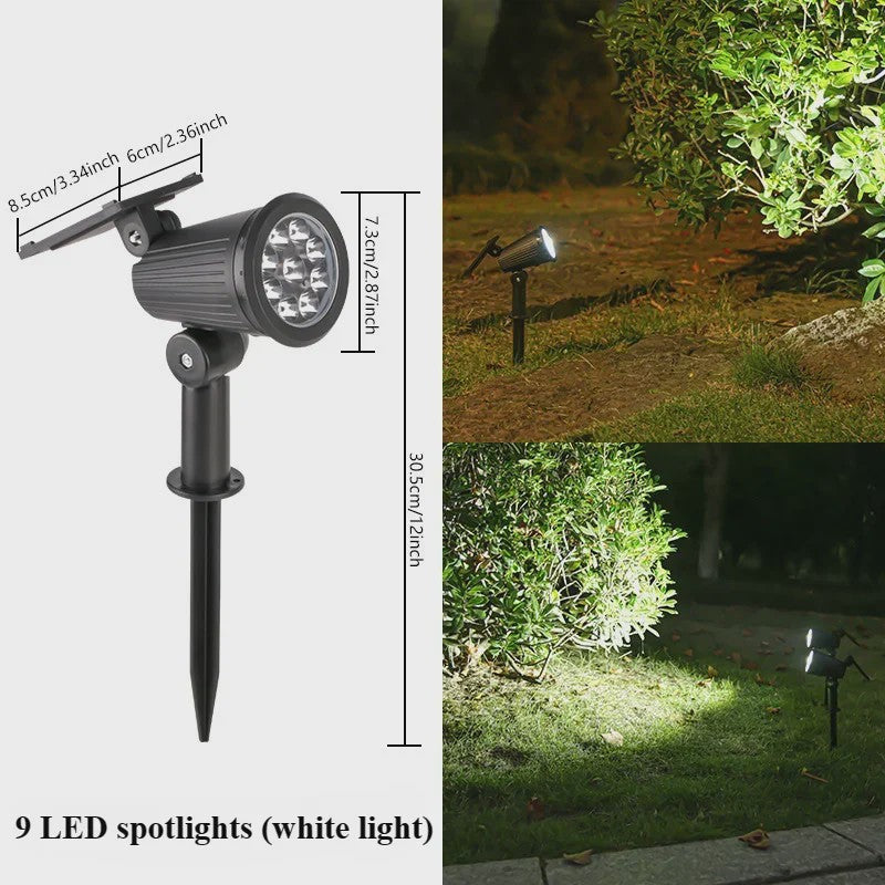Solar LED Tuin Spots (2 stuks) - Verstelbaar, Waterdicht & Automatisch Verlichtend