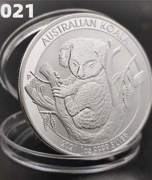 Zilveren Herdenkingsmunten: Koala, Kangoeroe, Adelaar, Krokodil - 1 OZ
