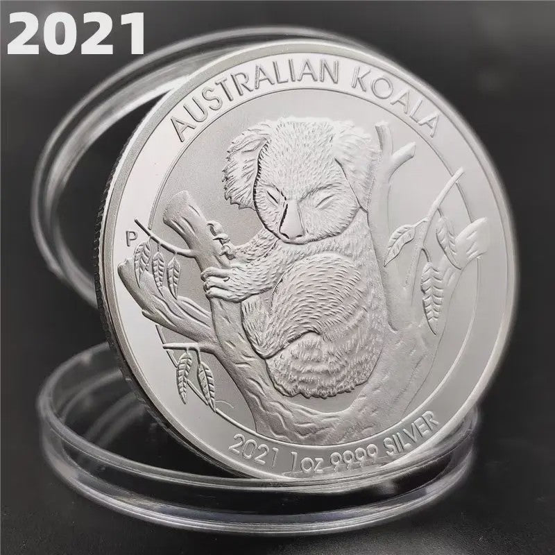 Zilveren Herdenkingsmunten: Koala, Kangoeroe, Adelaar, Krokodil - 1 OZ