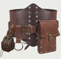 Middeleeuwse Riem Set met Corset, Pouch en Flesjes - Renaissance & Festival Accessoires
