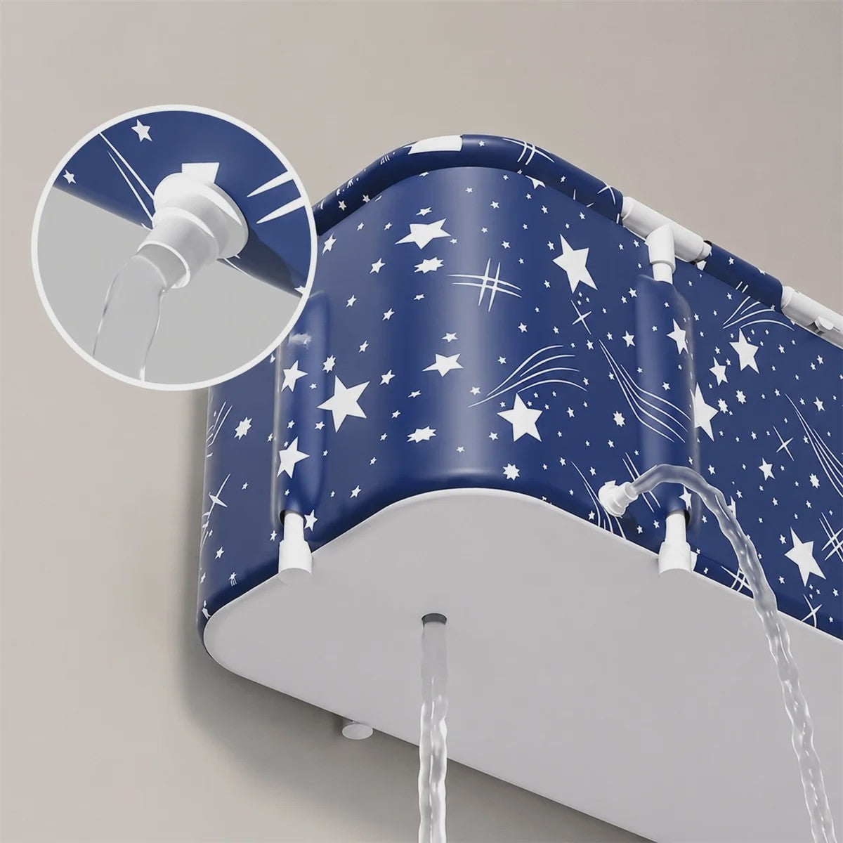 Opvouwbaar Bad voor Volwassenen - Draagbaar Home Spa Bad met Pomp & Kussen - 120cm