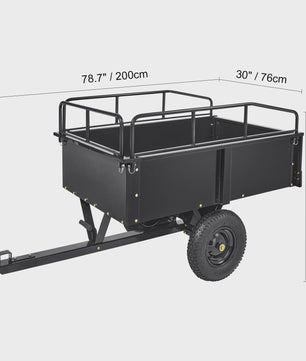 Robuuste Stalen ATV Dump Trailer - 15 cu.ft Laadvermogen