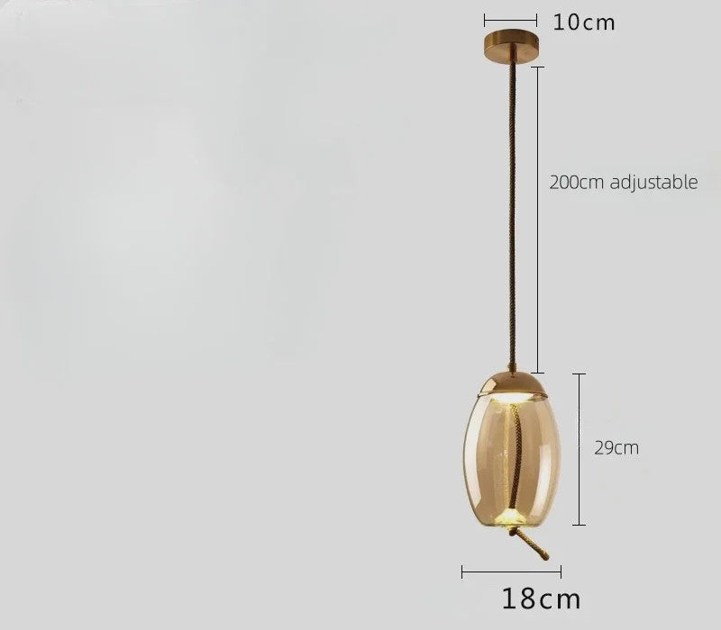 Moderne Glazen LED Hanglamp - Stijlvolle Verlichting voor Woonkamer, Keuken & Bar