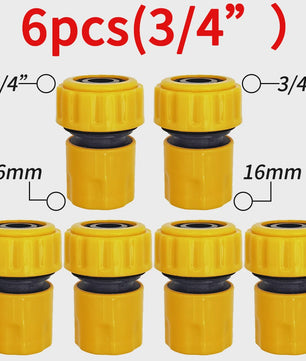 Set van 6 Tuinslang Koppelingen - 3/4" & 1/2" - Snelkoppeling voor Reparatie & Irrigatie