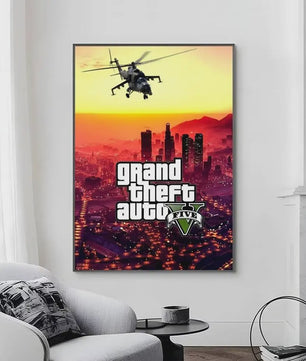 Grand Theft Auto Game Posters - Zelfklevend Muurdecoratie voor Fans