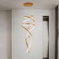 Moderne LED Plafondlamp Spiraal Design - Goudkleurig - Hanglamp voor Woonkamer & Eetkamer