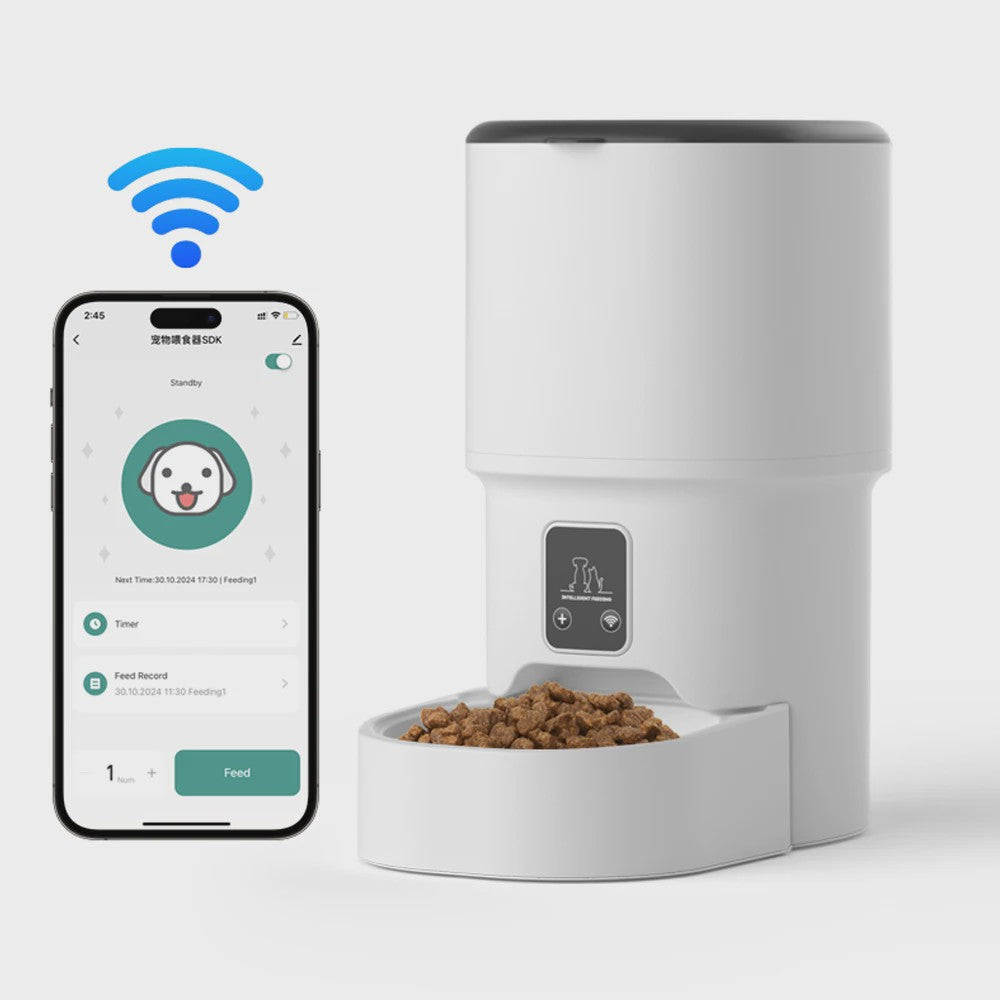 4L Slimme Voerautomaat voor Katten & Honden met WiFi - Tijdsgestuurd & Gekwantificeerd Voeren