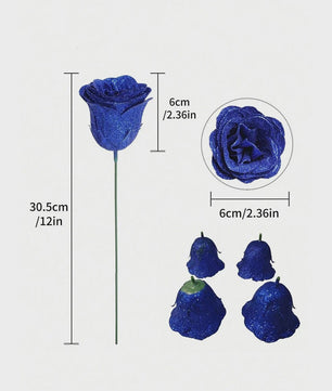 Glitter Rozen Boeket - Kunstbloemen voor Kerst, Valentijnsdag & Decoratie
