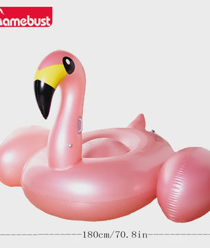 Opblaasbare Flamingo Zwemband - XL Roze Goud - Strand & Zwembad Plezier