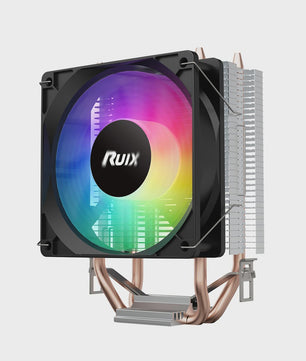 Ruix X2000 CPU Cooler: Stille Koeling met Rainbow RGB Ventilator & 2 Heatpipes
