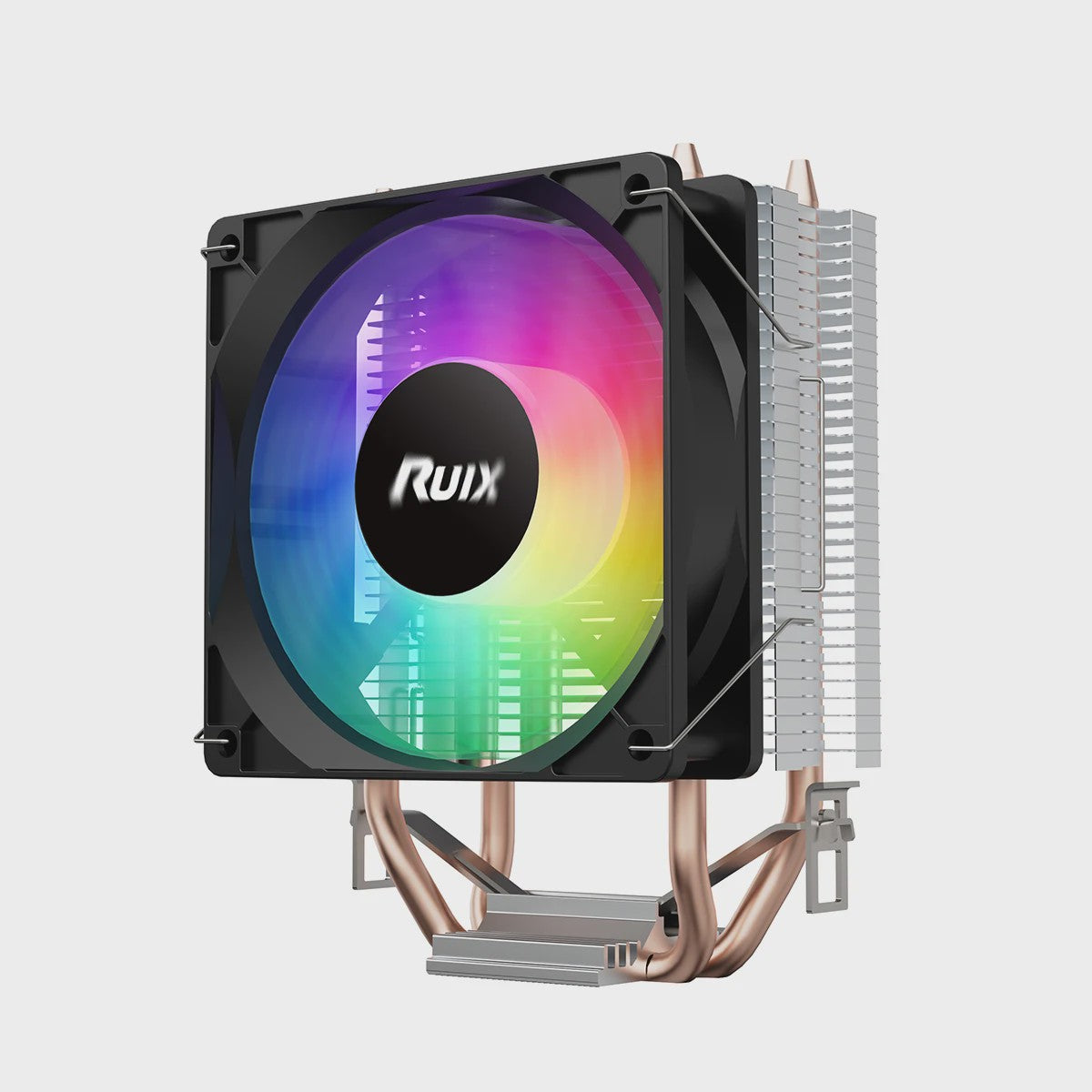 Ruix X2000 CPU Cooler: Stille Koeling met Rainbow RGB Ventilator & 2 Heatpipes