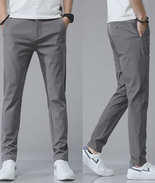 Heren Stretch Slim Fit Casual Broek - Ademend & Comfortabel voor Golf en Sport