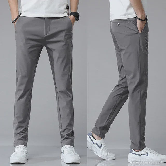 Heren Stretch Slim Fit Casual Broek - Ademend & Comfortabel voor Golf en Sport