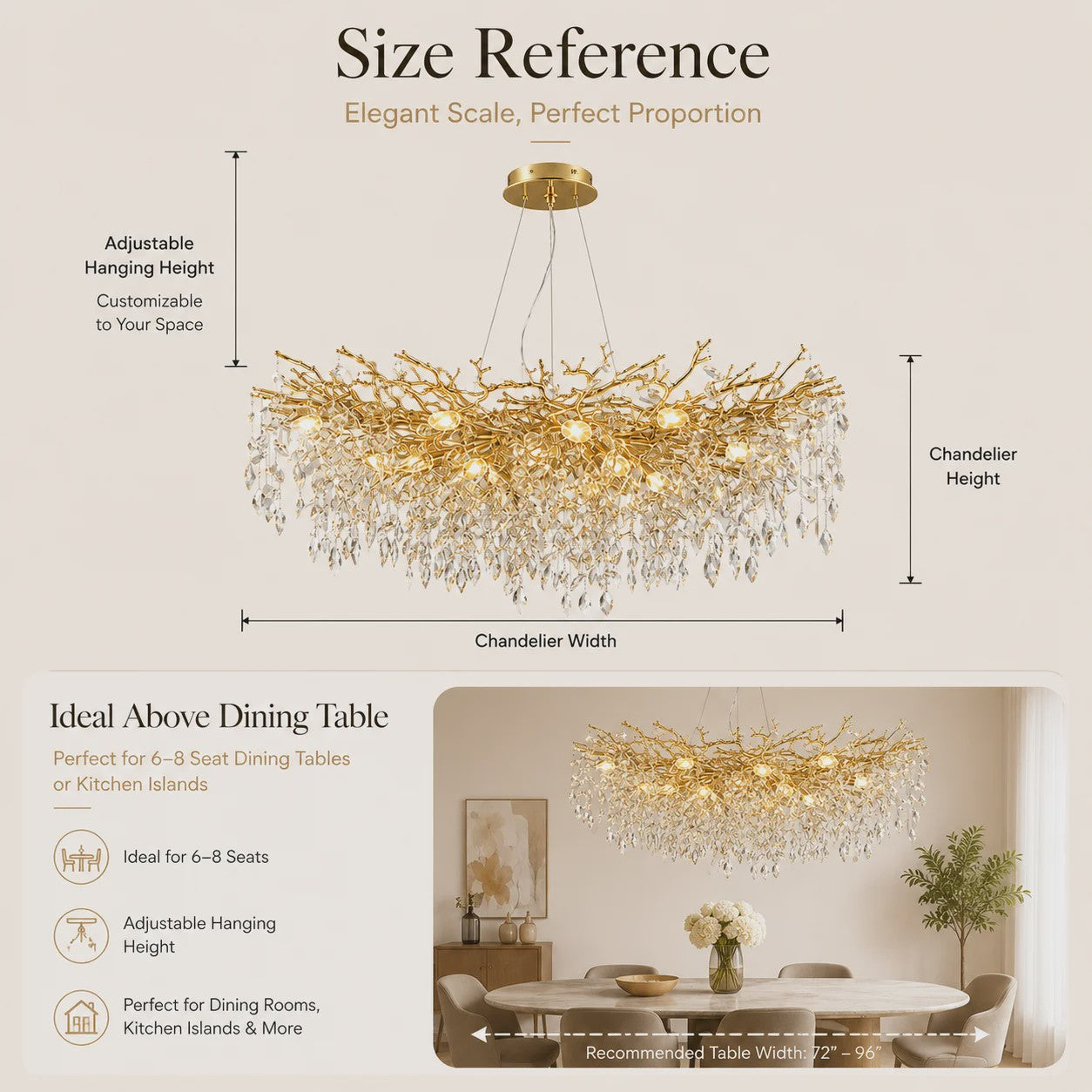 Moderne Gouden Kristallen Tak Kroonluchter - Sfeervolle Plafondlamp met E14 Fitting