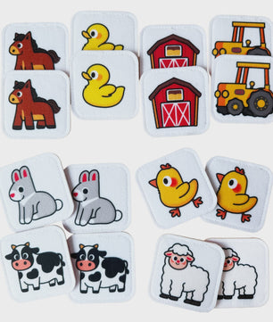 Felt Boerderij Dieren Memory Spel voor Peuters - Educatief en Reisvriendelijk Speelgoed