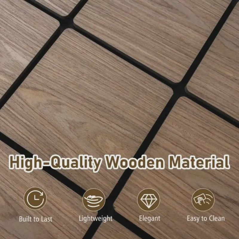 4-Pack Akoestische Wandpanelen met Houten Vlakken - Geluidsisolatie 62x62 cm