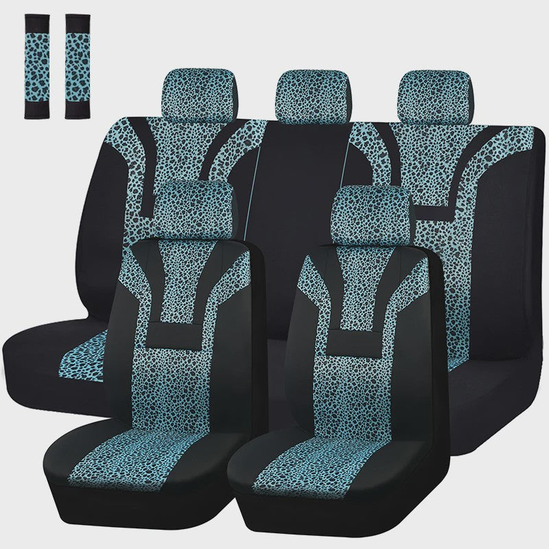 Luxe Leopard Print Autostoelhoes - Universeel & Winterklaar