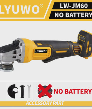 Krachtige Accu Haakse Slijper 950W - Borstelloos, 8500RPM, M14, Anti-slip Grip