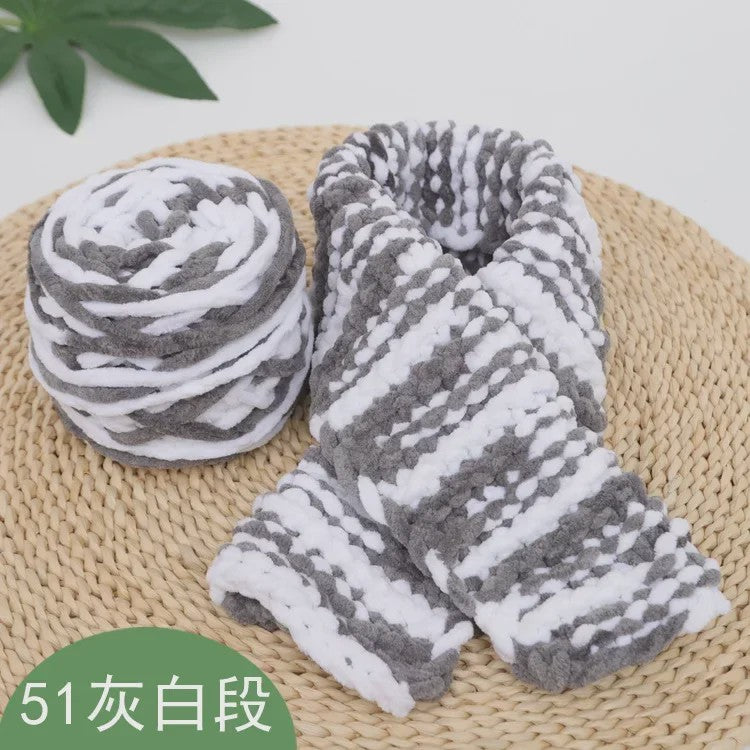 Chenille Garen 100g/bol - Super Zacht Dik Wol Garen voor Handbreien, DIY Sjaals & Projecten