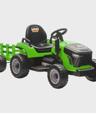 Elektrische Kinder Tractor met Afneembare Aanhanger - 12V Accu, 3-5 Km/U, Afstandsbediening