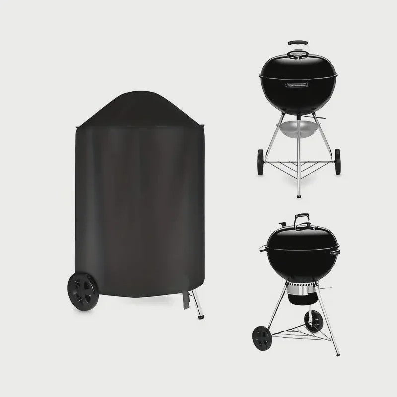 Zware Kwaliteit BBQ Hoes voor Ronde Houtskool Grills - Waterdicht & Winddicht