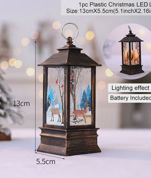 Kerst Lantaarn met LED Verlichting - Sfeervolle Decoratie voor Feestdagen
