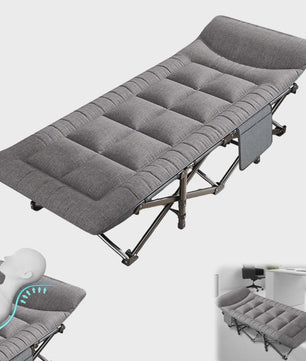 Opvouwbaar Gastenbed met Zijvak - Comfortabel en Draagbaar voor Camping, Reizen en Ontspanning