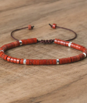 Natuurlijke Blauwe Emperor Steen Kralen Armband - Verstelbaar & Uniek