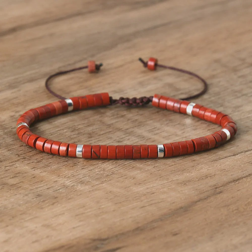 Natuurlijke Blauwe Emperor Steen Kralen Armband - Verstelbaar & Uniek