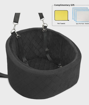 Veilige Hond Auto Stoel met Veiligheidsharnas & Anti-slip Bodem - Wasbaar