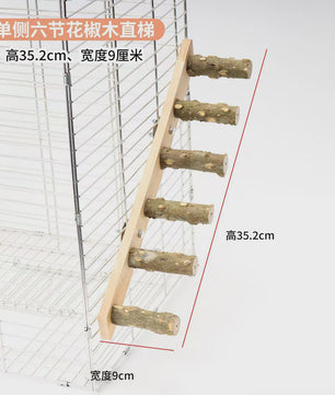Houten Klimladder Speelgoed voor Papegaaien en Kleine Huisdieren - Natuurlijk & Interactief