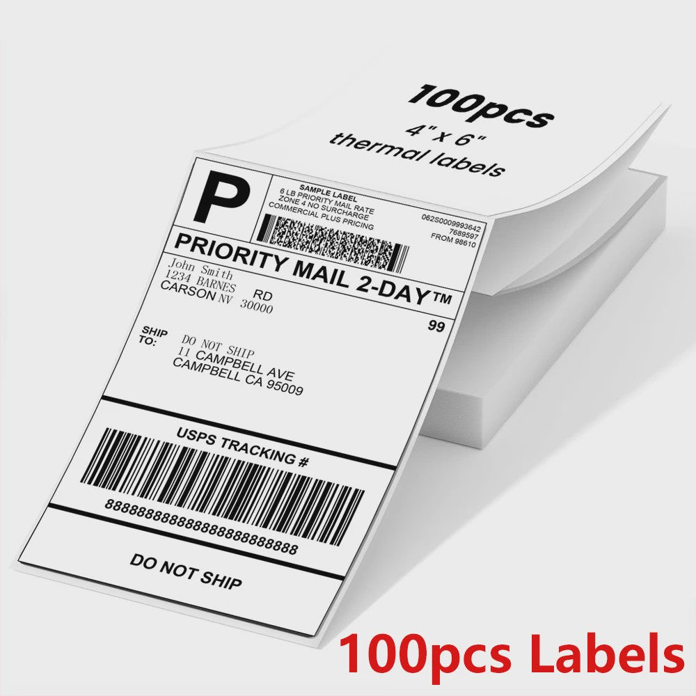 Verzendlabels 10x15cm (4"x6") - Zelfklevend Thermisch Papier voor Labelprinters