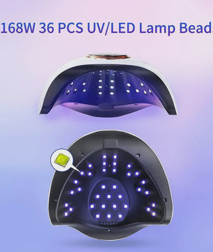 Professionele UV LED Nageldroger 168W - Snel Drogen van Acryl & Gel Polish