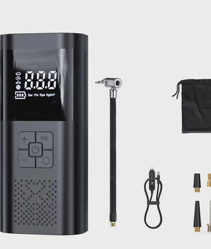 Draadloze Draagbare Bandenpomp met Drukmeter - Compacte Luchtcompressor voor Auto, Fiets & Meer