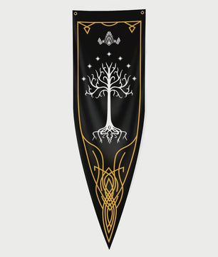 VIKAMA Elven Ring Vlag van Gondor - Middeleeuwse Wanddecoratie