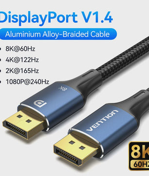 Vention 8K DisplayPort 1.4 Kabel - 4K@144Hz, 32.4Gbps, HDR, G-Sync/FreeSync