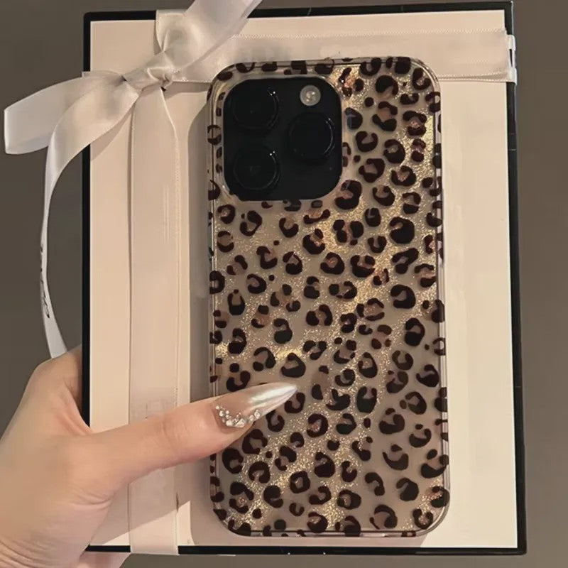 Transparant Leopard Print Hoesje voor Diverse iPhone Modellen - Schokbestendig Siliconen Cover