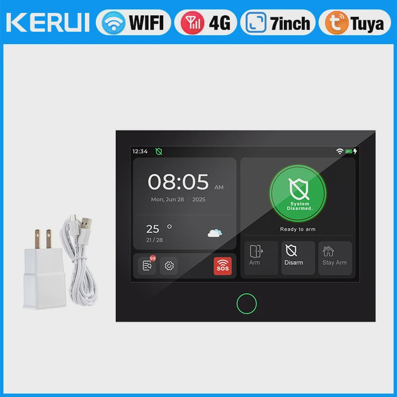 KERUI 4G/WiFi GSM Home Alarm Systeem met 7-inch Touchscreen & Tuya Compatibiliteit