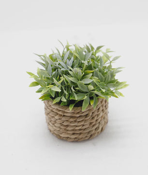 Kunstplant Eucalyptus Gras in Geweven Mandje - Decoratieve Kunstplant voor Huis & Kantoor