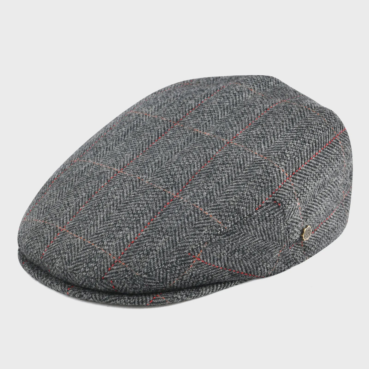Stijlvolle Heren & Dames Tweed Flat Cap - Ierse Pet in Visgraatpatroon
