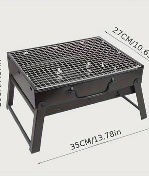 Draagbare Mini BBQ Koolgrill - Compact & Opvouwbaar voor Buiten, Camping, Strand & Picknick