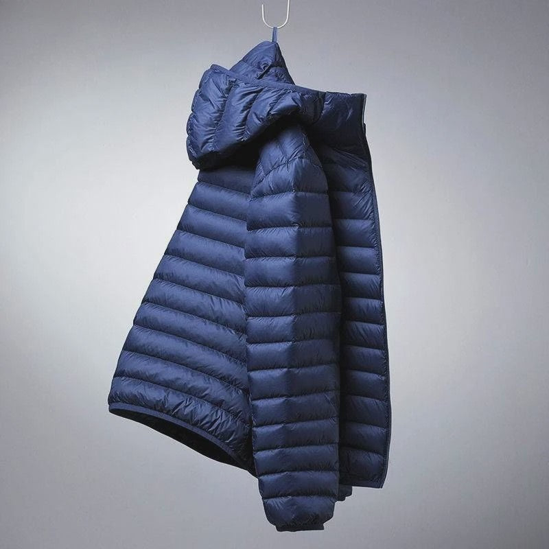 Lichte Heren Winterjas met Capuchon - Strak Design & Warmte