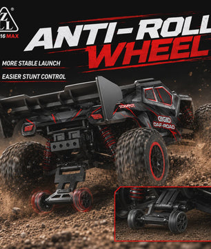 RC Crossauto 80 km/u - 1/16 4x4 Off-road Truck met LED Verlichting & 2.4G Afstandsbediening