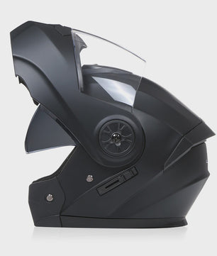 BLD Flip-Up Motorhelm Modulair ABS Dubbel Vizier DOT Goedgekeurd