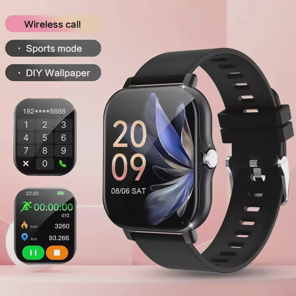 Lenovo Smartwatch 1.83'' - Waterdicht, Fitness Tracker, Bellen & Gezondheidsmonitor (iOS/Android)
